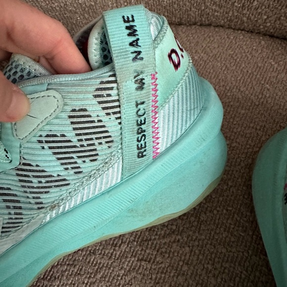 NEW DROP‎ ADIDAS  DAME 8 GZ6475 Aqua Black Size 9.5  “Respect My Name” Aqua Blue main image 9